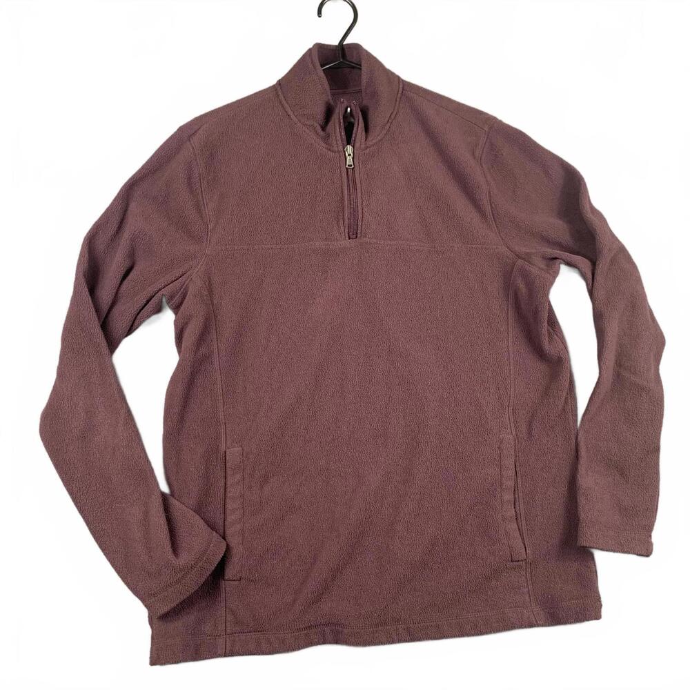 Croft & Barrow Mens Size M Quarter Zip Fleece Pullover